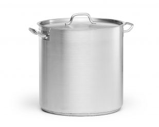 Kittel, hög inkl lock, rostfritt 50l, Ø 40 cm, Patina