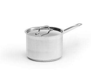 Kastrull, med lock, rostfri, Ø 20 cm, Patina