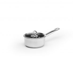 Kastrull i rostfritt med glaslock, non stick , Ø 14 cm, Patina