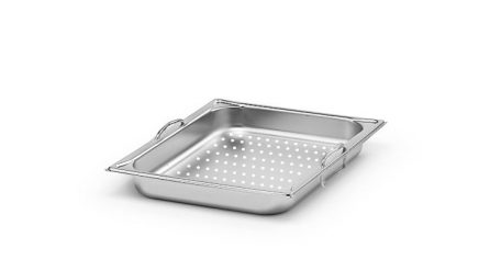Kantin med handtag, perforerad,  GN 1/1, djup 40-200 mm, Patina