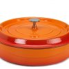 Slowcookgryta, rund, låg orange, Ø 28 cm, Pentole Agnelli