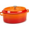 Slowcook minigryta oval 0,4l, orange, Pentole Agnelli