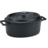 Slowcook minigryta oval 0,4l, mattsvart, Pentole Agnelli