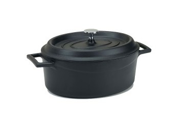 Slowcook minigryta oval 0,4l, mattsvart, Pentole Agnelli