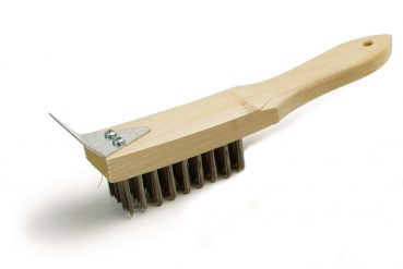 Stålborste med skrapa