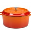 Slowcookgryta, rund, orange, Ø 32 cm, Pentole Agnelli