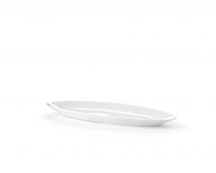 Fiskfat Oval, vit, Patina