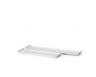 Släde. Uppläggningsfat vit , 550x140xH28mm, Patina