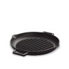 Grillpanna, rund, räfflad, mattsvart, Ø  30cm, Agnelli
