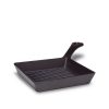 Mini-grillpanna, räfflad. Mattsvart, Ø 16x16cm, Agnelli