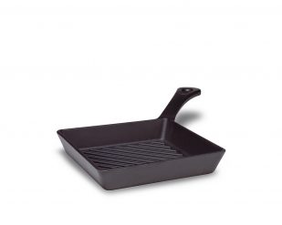 Mini-grillpanna, räfflad. Mattsvart, Ø 16x16cm, Agnelli