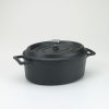 Slowcookgryta, oval, 3,3l, mattsvart, Pentole Agnelli