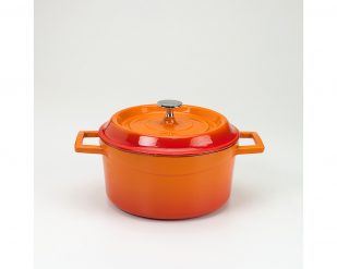 Slowcookgryta, rund, orange, Ø 20 cm, Pentole Agnelli