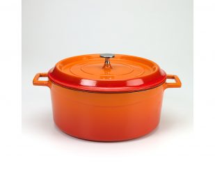 Slowcookgryta, rund, orange, Ø 28 cm, Pentole Agnelli
