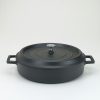Slowcookgryta, rund, låg mattsvart, Ø 28 cm, Pentole Agnelli