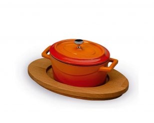 Träbricka till oval minigryta, Pentole Agnelli