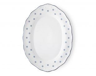 Verona tallrik/fat Oval 36x26cm, Patina