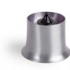 Lampfot borstad rostfritt 8 cm