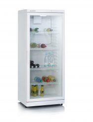 Kylskåp med glasdörr, 275L, vit, Severin
