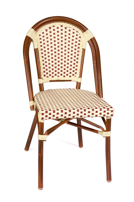 Paris stol, vinröd/creme, Xirbi