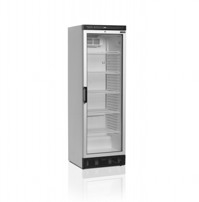 Kylskåp med glasdörr, stilrent utförande, 372 L, Tefcold